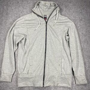 Helly Hansen Womens Gray Zip Up Jacket Cotton Blend Outdoor Size M
